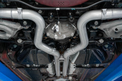 MBRP Exhaust 18-Up Ford Mustang GT 5.0L T304 Stainless Steel 3 Inch Cat-Back Dual Rear with Quad Carbon Fiber Tips Street Version MBRP S72053CF
