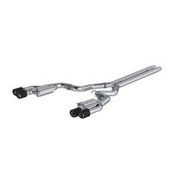 MBRP Exhaust 18-Up Ford Mustang GT 5.0L T304 Stainless Steel 3 Inch Cat-Back Dual Rear with Quad Carbon Fiber Tips Race Version MBRP S72073CF