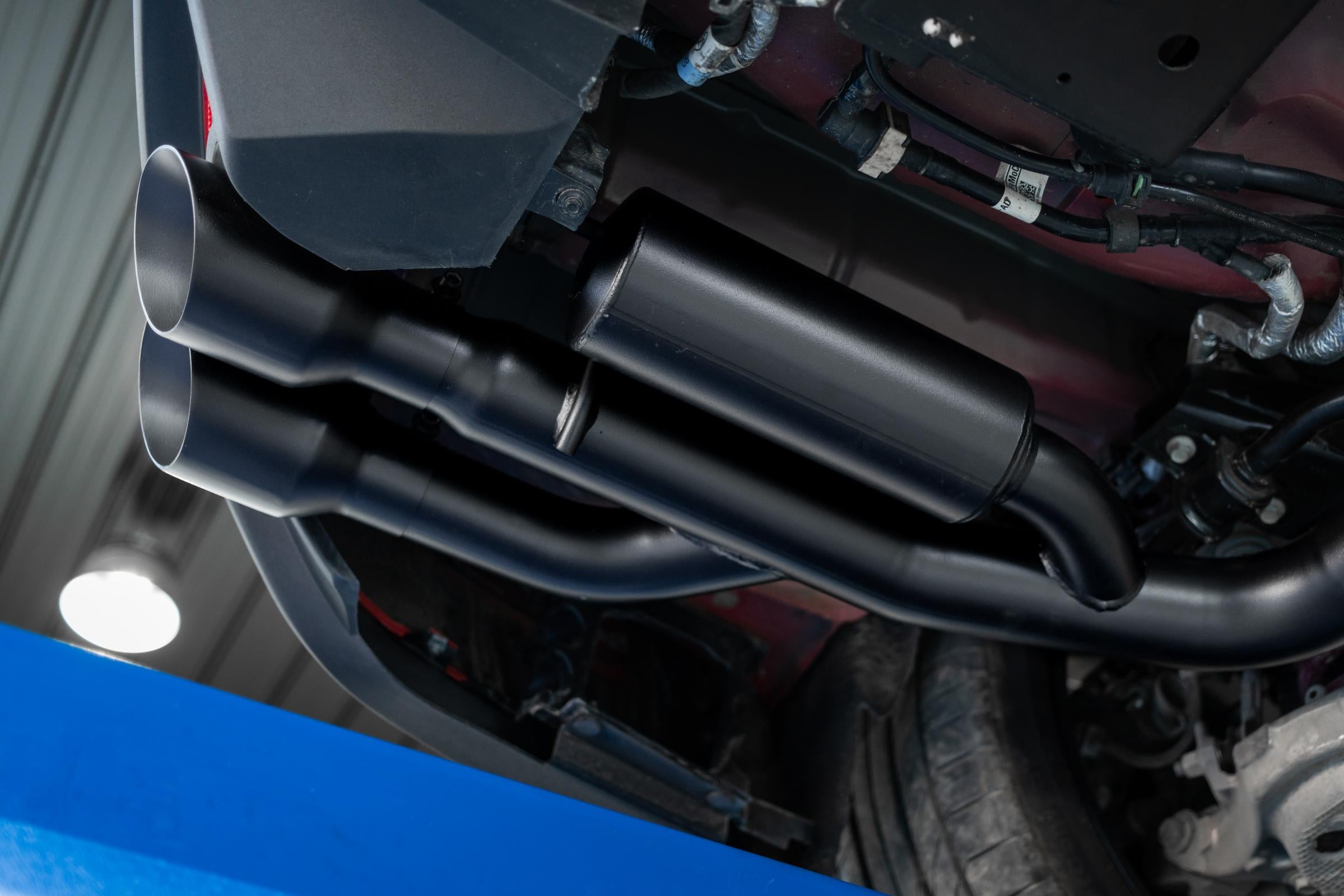 MBRP Exhaust 18-Up Ford Mustang GT 5.0L T304 Stainless Steel 3 Inch Cat-Back Dual Rear with Quad Carbon Fiber Tips Race Version MBRP S72073CF