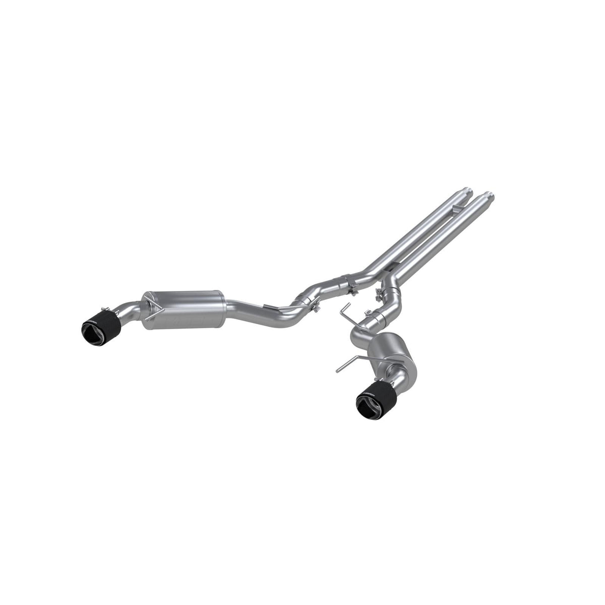MBRP Exhaust 2015-2017 Ford Mustang GT 5.0L Coupe Only T304 Stainless Steel 3 Inch Cat-Back Dual Split Rear with Carbon Fiber Tips Street Version MBRP S72773CF