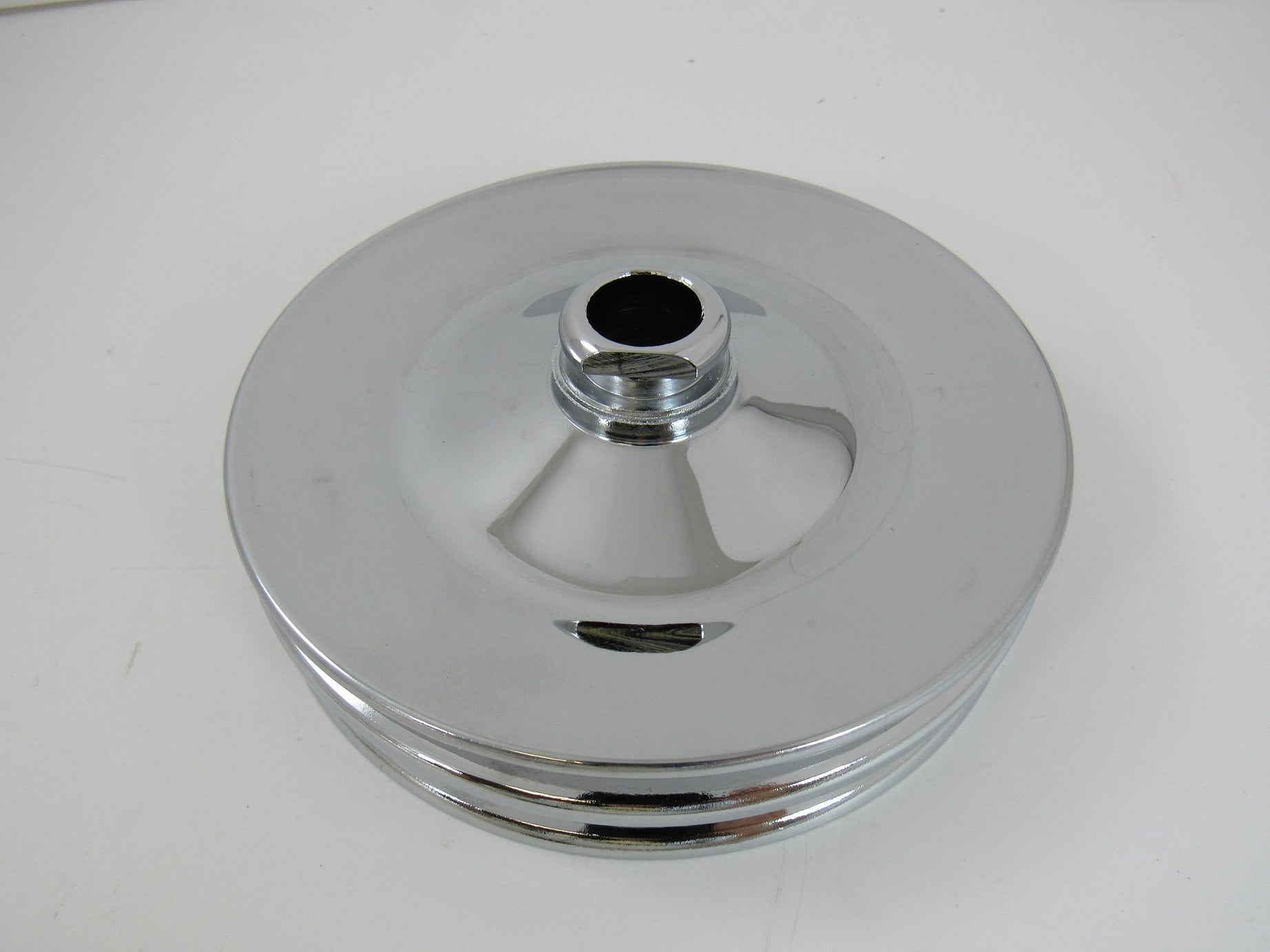 Racing Power Company R8940 Chrome gm power steering pulley-dbl 3/4 inch
