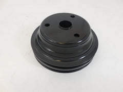Racing Power Company R9485BK Pulley crank 2-groove sb chevy lwp - black