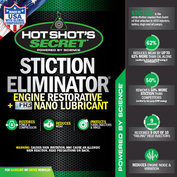 Hot Shots Secret STICTION ELIMINATOR Engine Oil Additive- 16 OZ HSS16Z