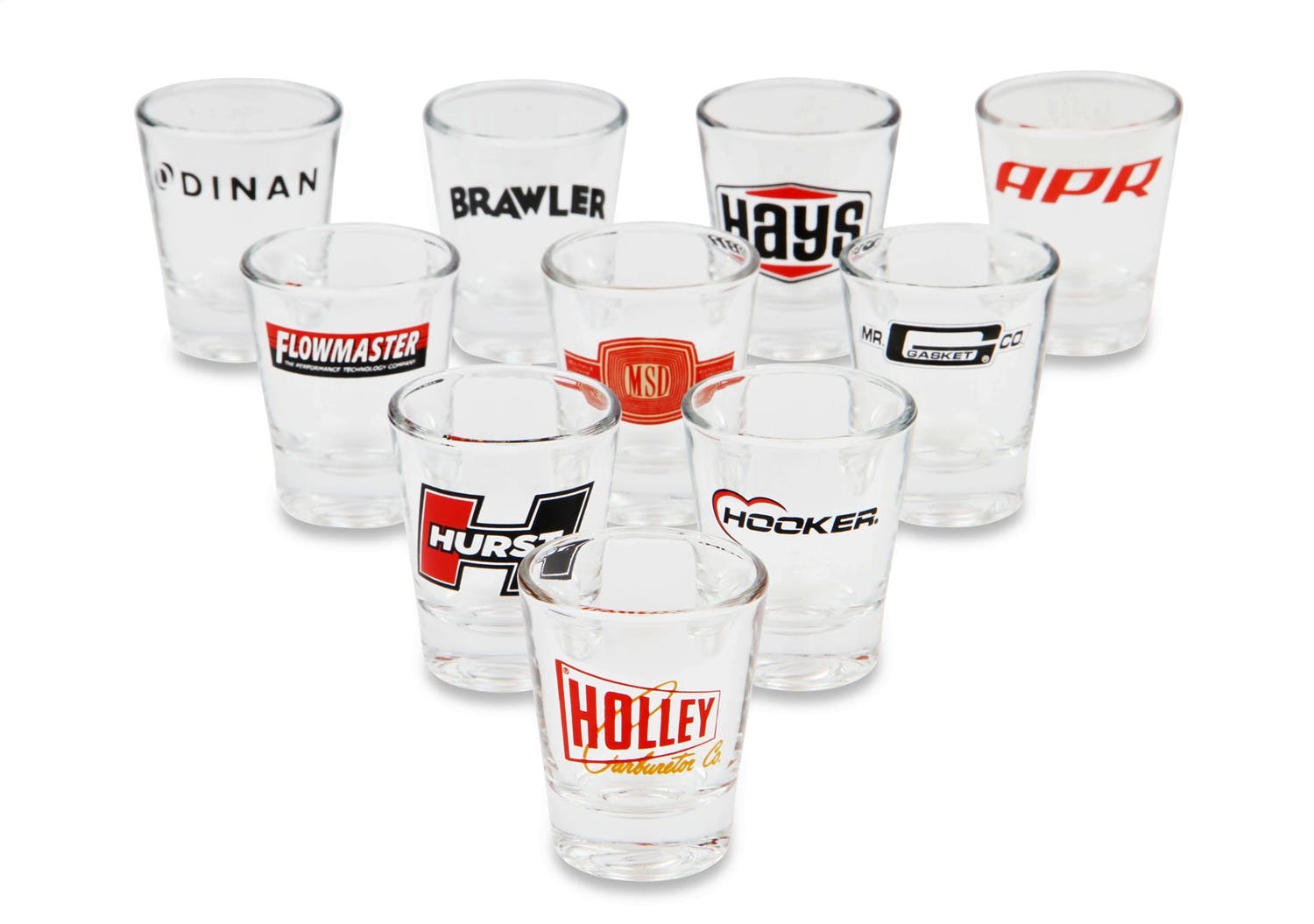 Holley 36-479 2 OZ SHOT GLASS W/ VINTAGE MSD LOGO