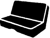 Fia SP84 BLACK SP Front Bench Seat Cover Black