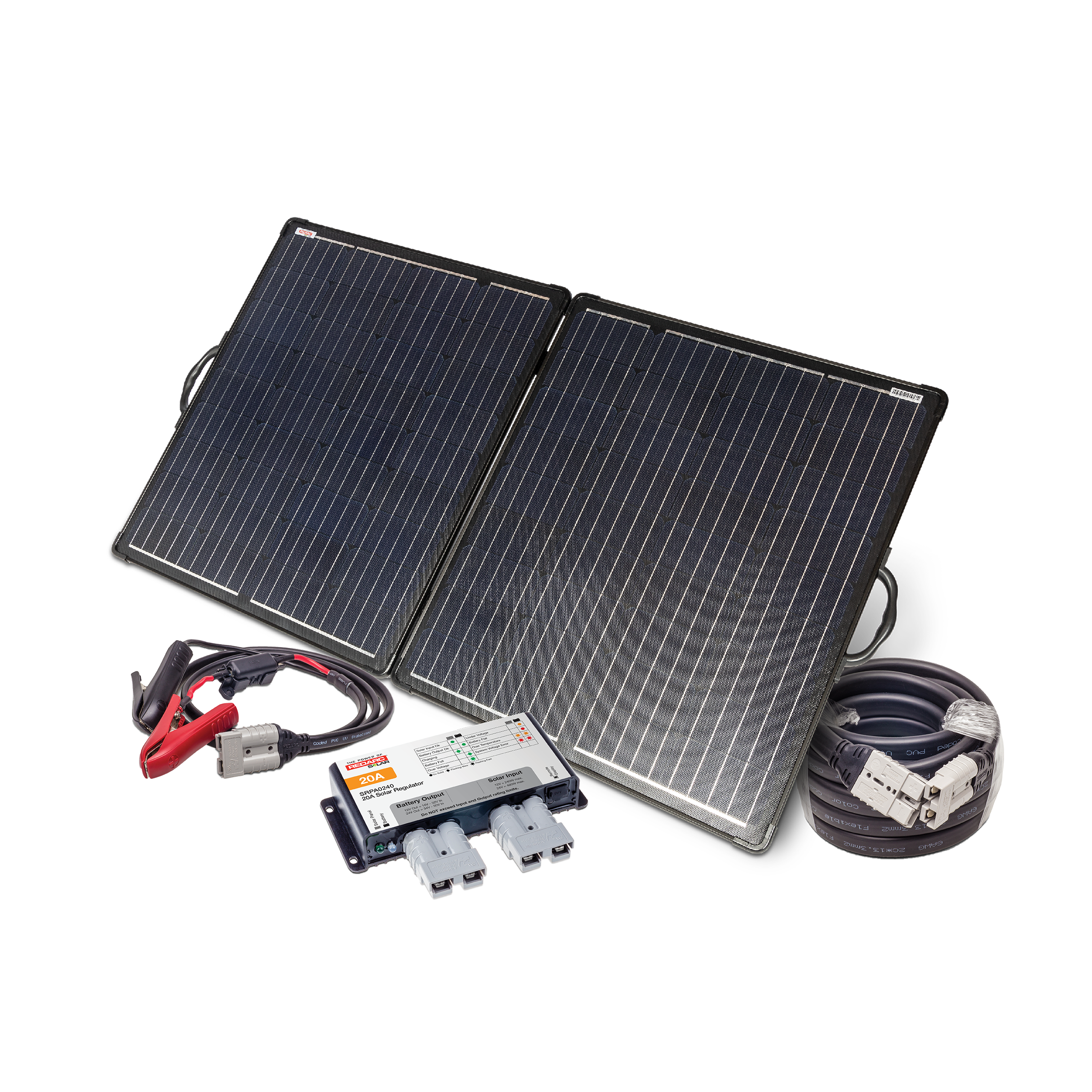 REDARC 200W Monocrystalline Portable Folding Solar Panel Kit SPFP1200-K