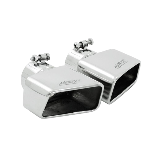 MBRP Exhaust T5120 Tip; 4½ x 2¾ ID; Rectangle; Angled Cut; 3in. O.D. inlet; Passenger Side; 7? leng