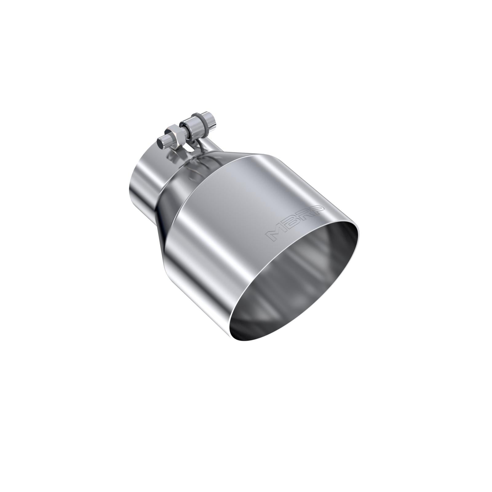 MBRP Exhaust T304 Stainless Steel Tip 3 inch ID 5 inch OD Out 6.5 inch Length Angle Cut Single Wall MBRP T5184