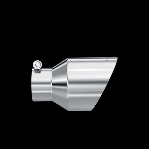 MBRP Exhaust Exhaust Tip 3 Inch ID 5 Inch OD Out 8 Inch Length Angle Cut Dual Wall T304 Stainless Steel MBRP T5187