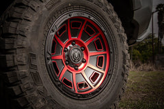 ICON Alloys 3017858347SBRT Victory Satin Black Red - 17 X 8.5 / 6X5.5 / 0mm / 4.75 bs