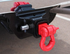 TRIMAX TDRRHR D-Ring Receiver Hitch Red