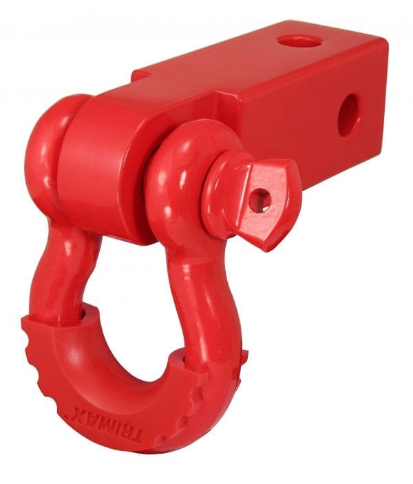 TRIMAX TDRRHR D-Ring Receiver Hitch Red