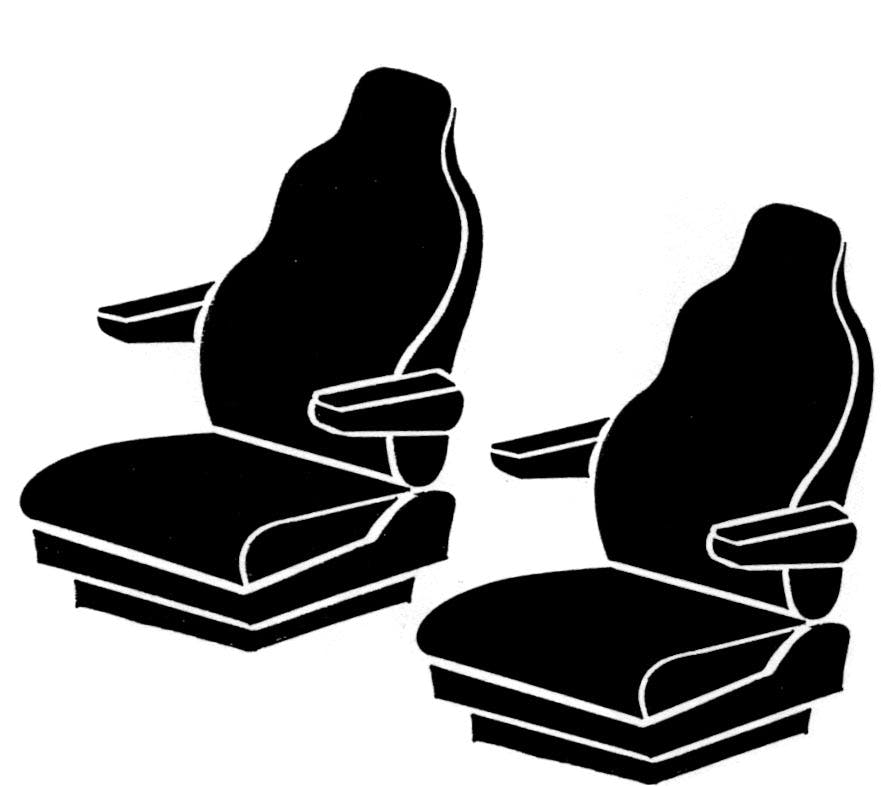 Fia TR43-6 GRAY TR Front Hi Back Bucket Seat Cover Gray