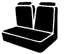 Fia TR45 NAVY TR Front 50/50 Split Back Seat Cover Navy