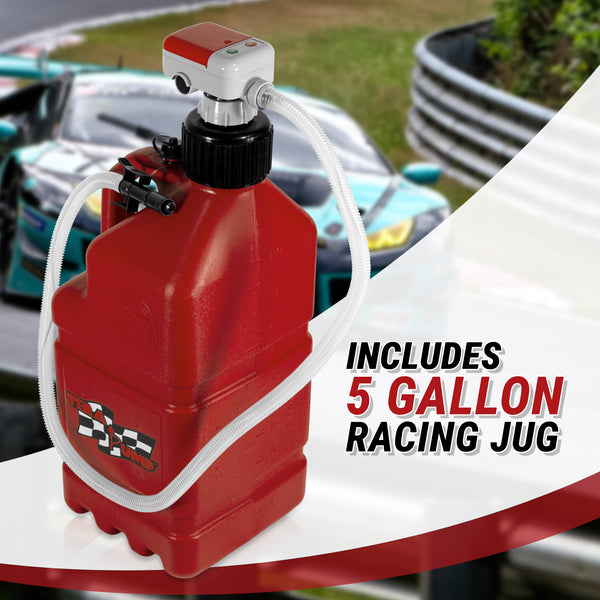 Tera Pump 20158 TRJ5XLR 5 Gallon Racing Jug with Transfer Pump Includes Gas Can