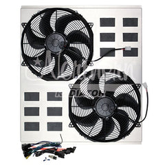 Northern Radiator Z40116 Dual High CFM 16 inch Electric Fan and Shroud - 29 1/8 x 26 5/8 x 4 1/4