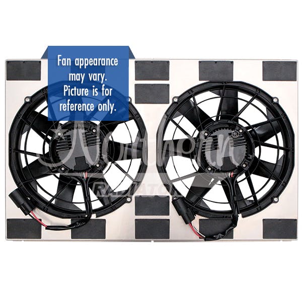 Northern Radiator Z40145 Dual 12 Inch 300W Brushless Fan/Shroud Combo