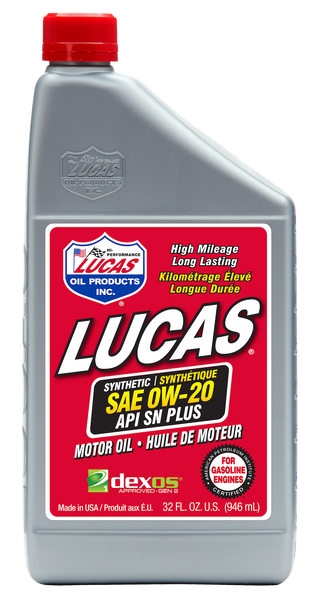 Lucas OIL Synthetic SAE 0W-20 Motor Oil (1 QT) 20564