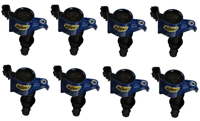 ACCEL 140033B-8 COIL 8PK,FORD MOD ENG 3-VALVE, BLUE