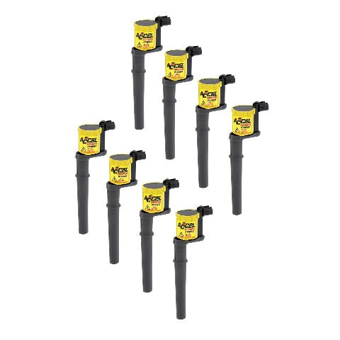 ACCEL 140034K-8 COIL, FORD MOD ENG 4VALVE- BLACK -8 PACK