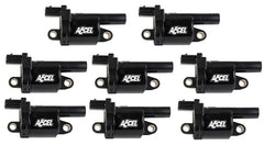 ACCEL 140080-8 14-UP LT ROUND COIL - BLACK 8 PACK