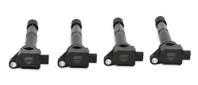 ACCEL 140082K-4 COIL, 08-15 HONDA/ACURA 2.4L, 4PK, BLACK