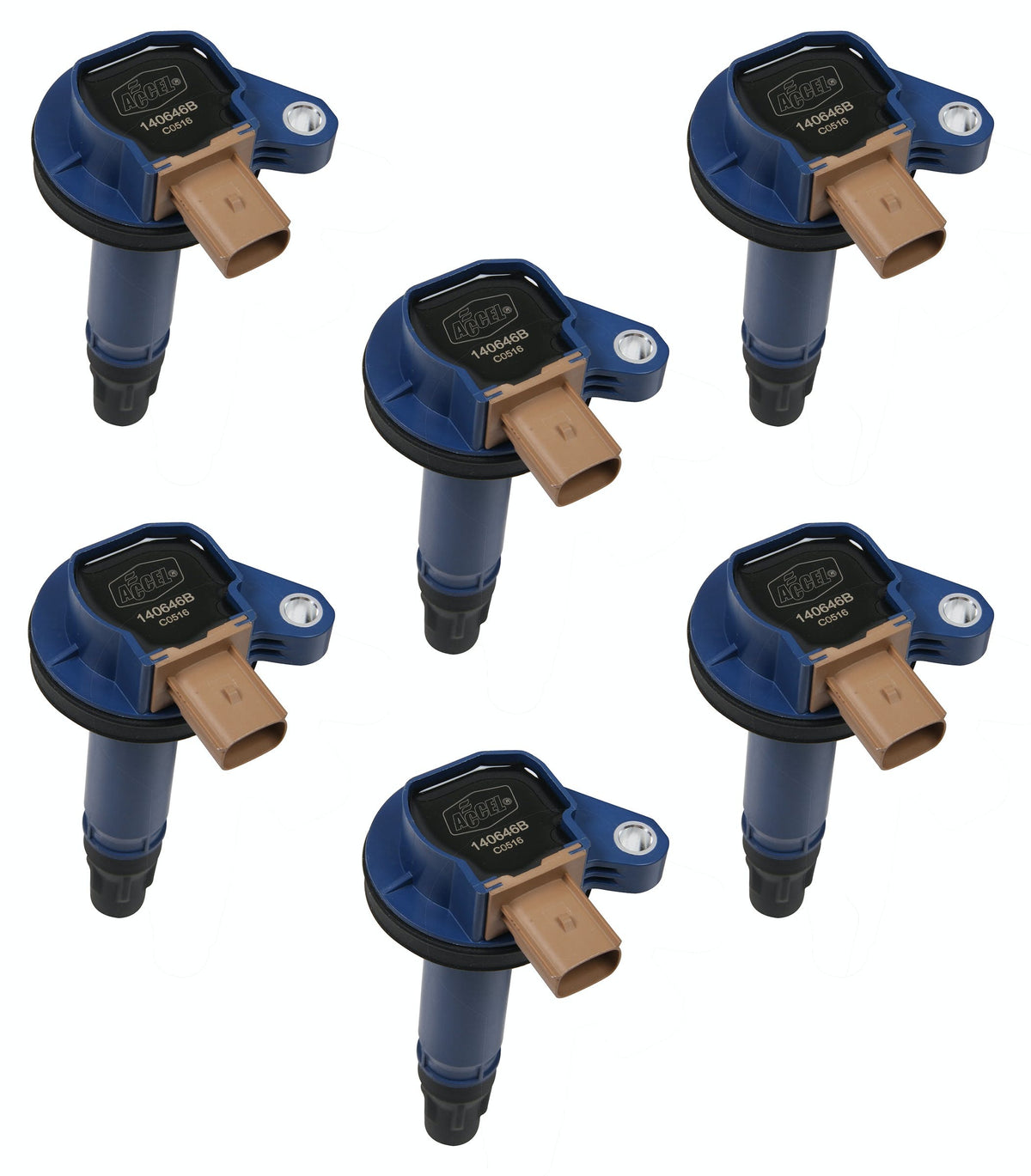 ACCEL 140646B-6 COIL,FORD ECOBOOST 3.5L V6, 6-PACK BLUE