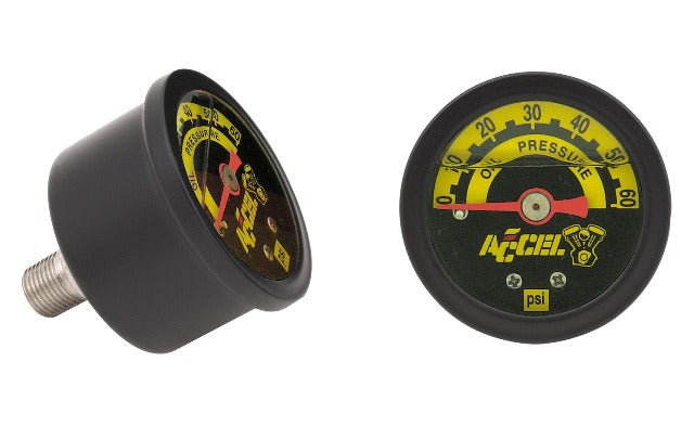 ACCEL 7121B OIL PRESSURE GAUGE 60PSI BLK