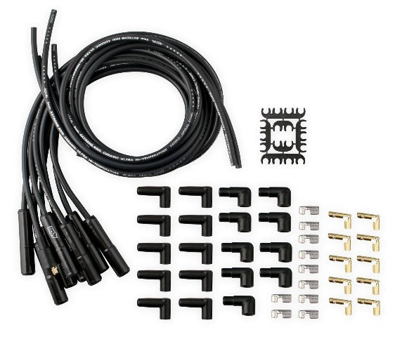 ACCEL 9000CK UNI CERAMIC 180 BOOTS WIRE KIT - BLACK