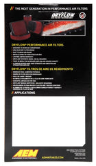 AEM Induction Systems 28-20480 AEM DryFlow Air Filter