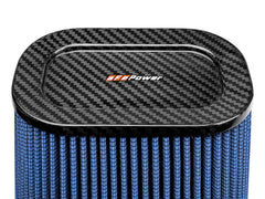 AFE 24-90110-CF Track Series Intake Replacement Air Filter w/ Pro 5R Media - Carbon Fiber top