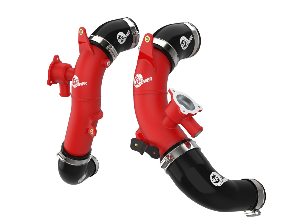 aFe POWER Hot Charge Pipe BladeRunner 2-1/2 IN Aluminum Hot Charge Pipe Red S 46-20718-R