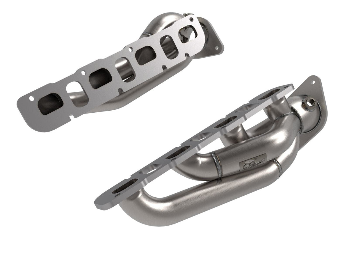 AFE 48-38031 Twisted Steel 1-7/8 IN to 2-3/4 IN 304 Stainless Headers w/ Raw Finish