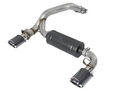 AFE 49-33104-C Takeda 3 IN 304 Stainless Steel Axle-Back Exhaust System w/Carbon Fiber Tip
