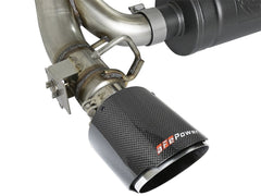 AFE 49-33104-C Takeda 3 IN 304 Stainless Steel Axle-Back Exhaust System w/Carbon Fiber Tip
