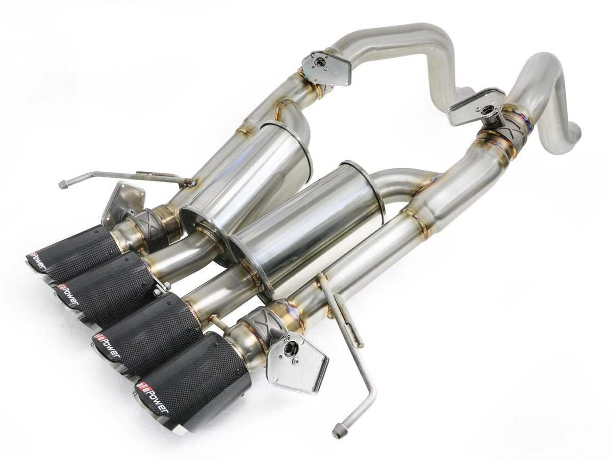 AFE 49-34056-1C MACH Force-Xp 304 Stainless Steel Axle-Back Exhaust System w/ Carbon Fiber Tips