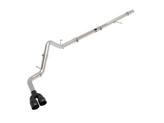 AFE 49-34129-B Rebel XD Series 3 IN 304 Stainless Steel DPF-Back Exhaust w/ Dual Black Tips