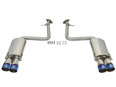 AFE 49-36037-L Takeda 2in Stainless Steel Axle-Back Exhaust Sys w/Polished Blue Tips
