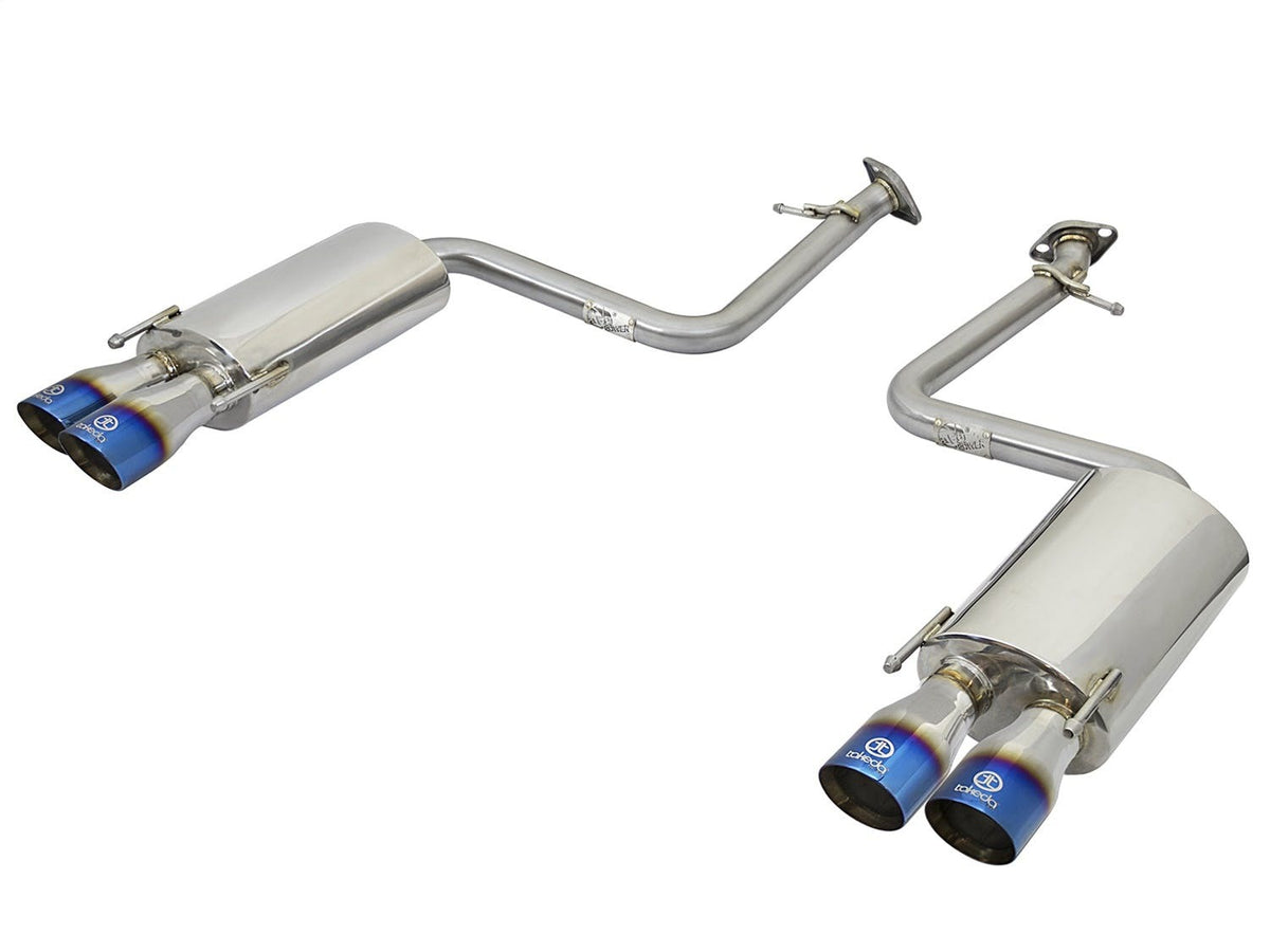 AFE 49-36037-L Takeda 2in Stainless Steel Axle-Back Exhaust Sys w/Polished Blue Tips