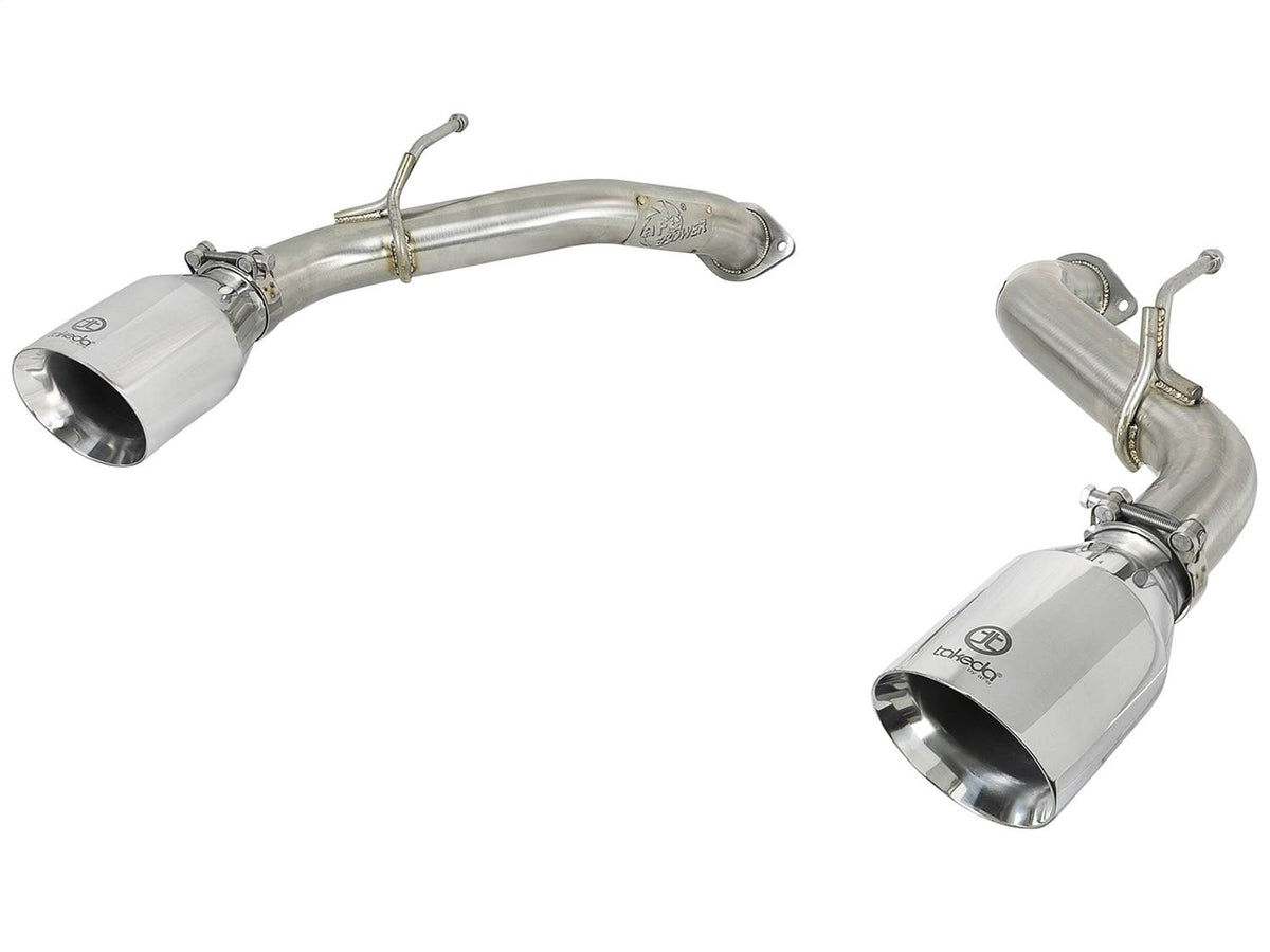 AFE 49-36130NM-P Takeda 2-1/2 IN 304 Stainless Steel Axle-Back Exhaust System w/Polished Tip
