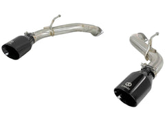 AFE 49-36133NM-B Takeda 2-1/2 IN 304 Stainless Steel Axle-Back Exhaust System w/ Black Tips