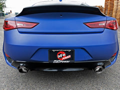 AFE 49-36133NM-C Takeda 2-1/2 IN 304 Stainless Steel Axle-Back Exhaust System w/ Carbon Fiber Tip