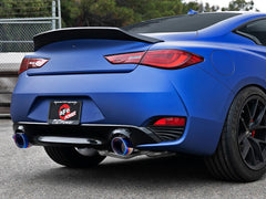 AFE 49-36133NM-L Takeda 2-1/2 IN 304 Stainless Steel Axle-Back Exhaust System w/ Blue Flame Tips