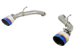 AFE 49-36133NM-L Takeda 2-1/2 IN 304 Stainless Steel Axle-Back Exhaust System w/ Blue Flame Tips