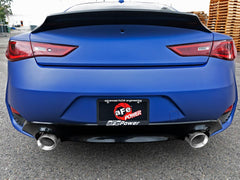 AFE 49-36133NM-P Takeda 2-1/2 IN 304 Stainless Steel Axle-Back Exhaust System w/ Polished Tips