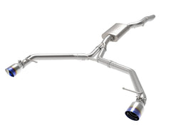 AFE 49-36437-L MACH Force-Xp 3 to 2-1/2 IN Stainless Steel Axle-Back Exhaust w/ Blue Flame Tip