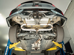 AFE 49-36625-L Takeda 2-1/2 IN 304 Stainless Steel Axle-Back Exhaust System w/ Blue Flame Tips