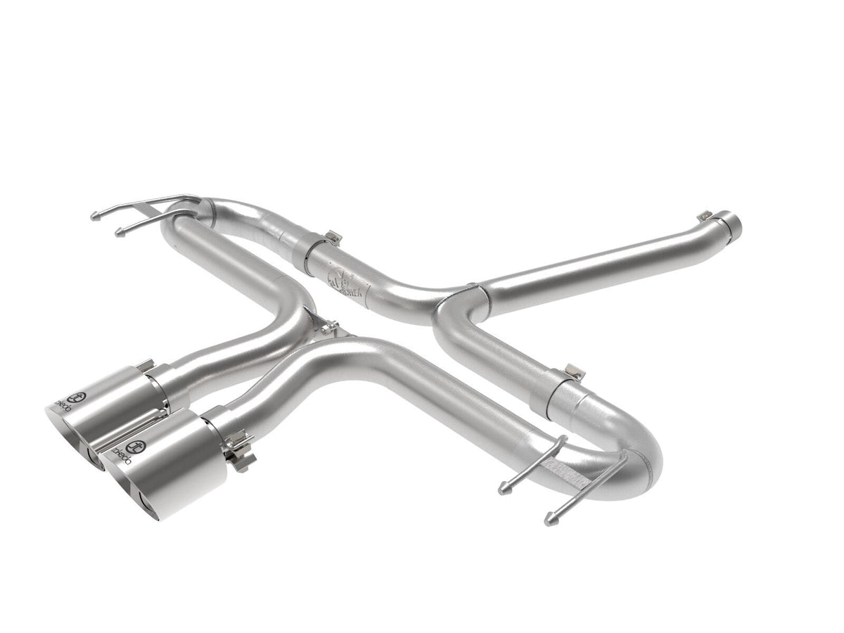 AFE 49-36625-P Takeda 2-1/2 IN 304 Stainless Steel Axle-Back Exhaust System w/ Polished Tips