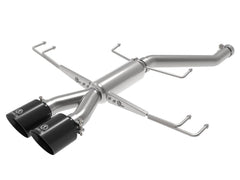AFE 49-36626-B Takeda 2-1/2 IN 304 Stainless Steel Axle-Back Exhaust System w/ Black Tips