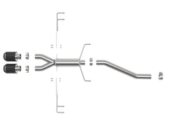 AFE 49-36626-C Takeda 2-1/2 IN 304 Stainless Steel Axle-Back Exhaust System w Carbon Fiber Tips